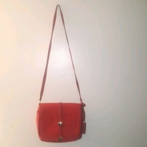 Red crossbody bag